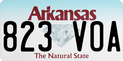 AR license plate 823VOA