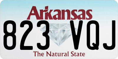 AR license plate 823VQJ