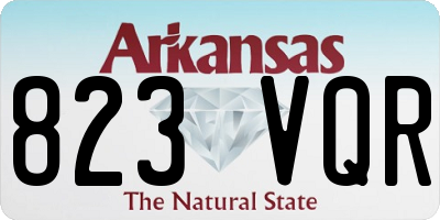 AR license plate 823VQR