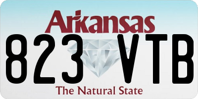 AR license plate 823VTB