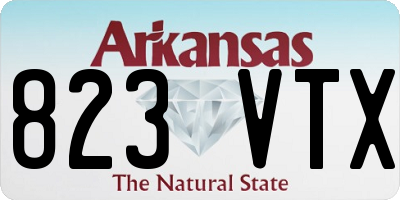 AR license plate 823VTX