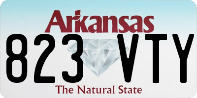 AR license plate 823VTY
