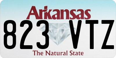 AR license plate 823VTZ