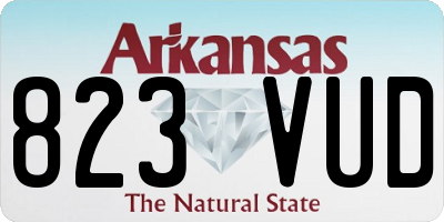 AR license plate 823VUD