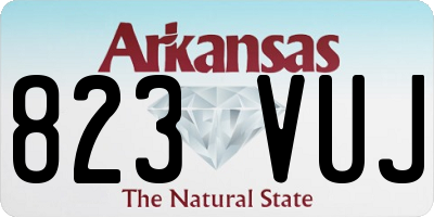 AR license plate 823VUJ