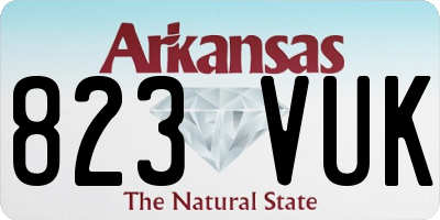 AR license plate 823VUK