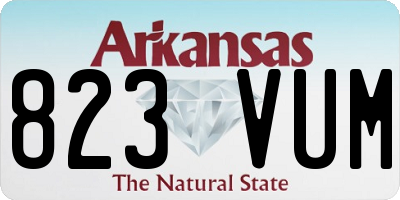 AR license plate 823VUM