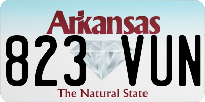 AR license plate 823VUN