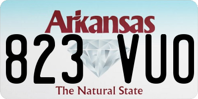 AR license plate 823VUO