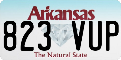 AR license plate 823VUP