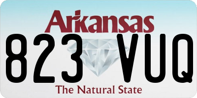 AR license plate 823VUQ