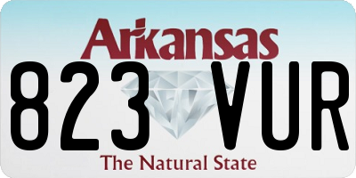 AR license plate 823VUR