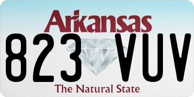 AR license plate 823VUV