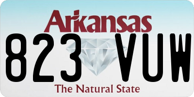 AR license plate 823VUW