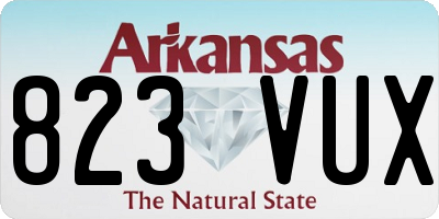 AR license plate 823VUX