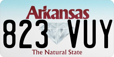 AR license plate 823VUY