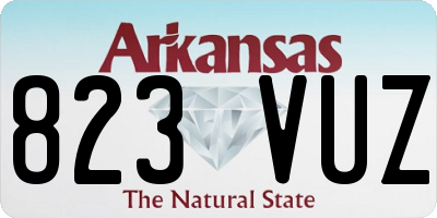 AR license plate 823VUZ