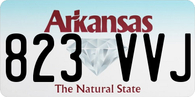 AR license plate 823VVJ