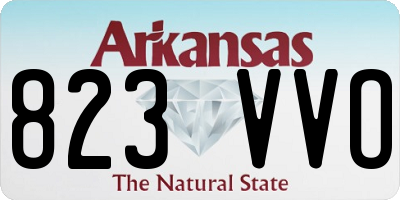 AR license plate 823VVO
