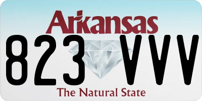 AR license plate 823VVV