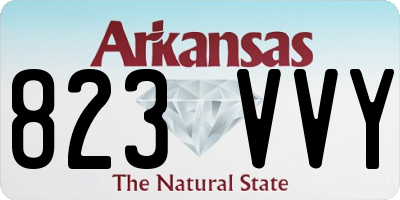 AR license plate 823VVY