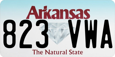 AR license plate 823VWA