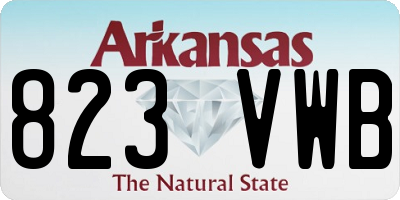 AR license plate 823VWB