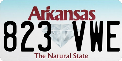 AR license plate 823VWE