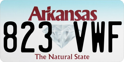AR license plate 823VWF