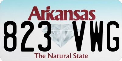 AR license plate 823VWG
