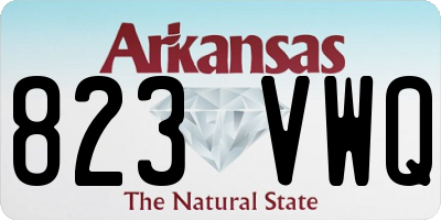 AR license plate 823VWQ