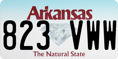 AR license plate 823VWW