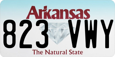 AR license plate 823VWY