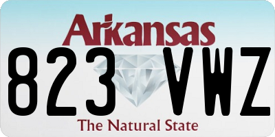 AR license plate 823VWZ