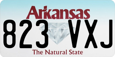 AR license plate 823VXJ