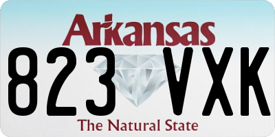AR license plate 823VXK