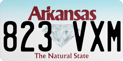 AR license plate 823VXM