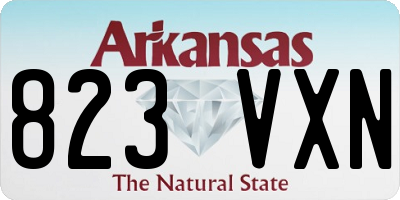 AR license plate 823VXN