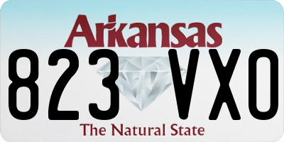 AR license plate 823VXO