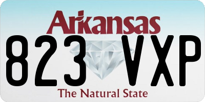 AR license plate 823VXP