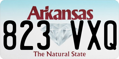 AR license plate 823VXQ