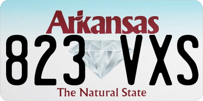 AR license plate 823VXS