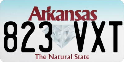 AR license plate 823VXT