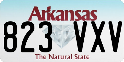 AR license plate 823VXV