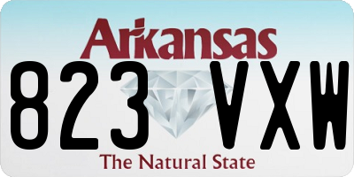 AR license plate 823VXW