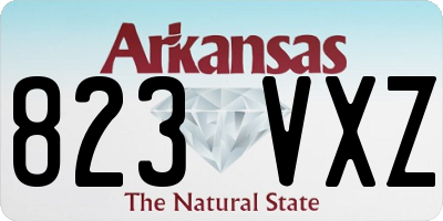 AR license plate 823VXZ