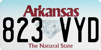 AR license plate 823VYD
