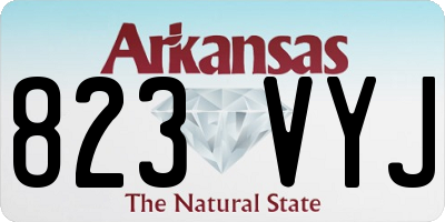 AR license plate 823VYJ