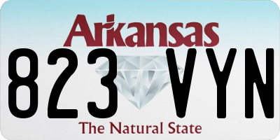 AR license plate 823VYN