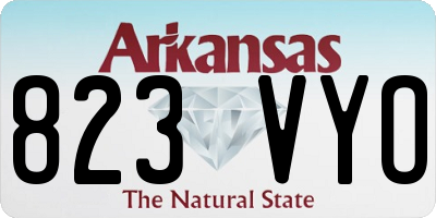 AR license plate 823VYO